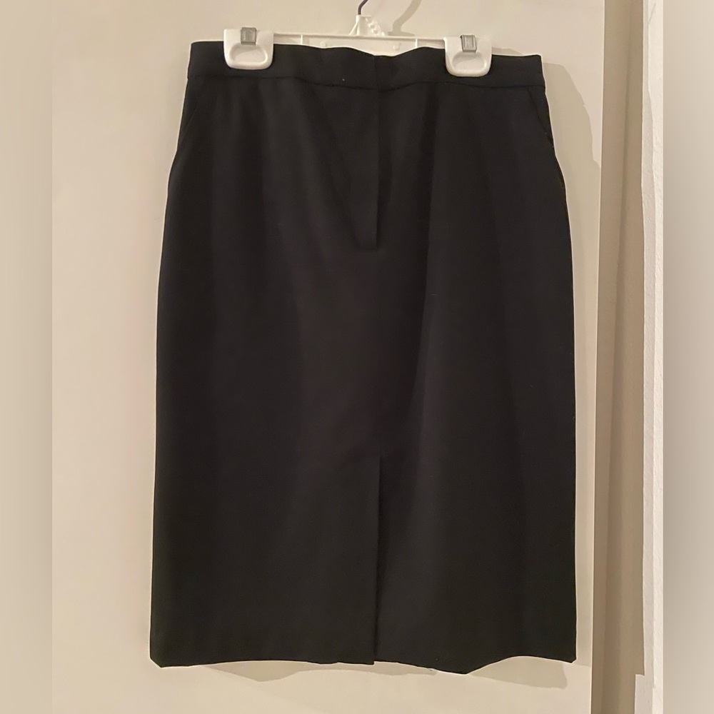Focus 2000 Black High Waisted Lined Straight Pencil Skirt NWOT